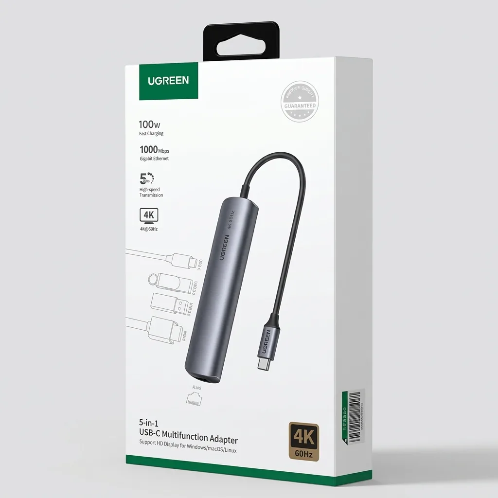 UGREEN USB-C 5-in-1 hub — thumbnail 4