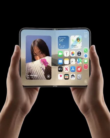 iPhone Duo foldable — front and open views