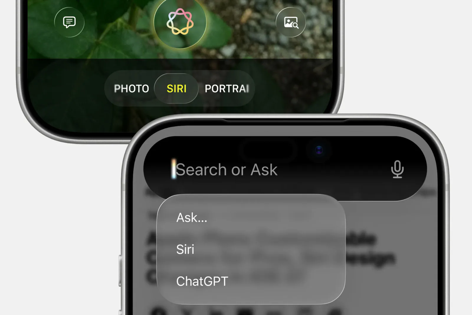 Siri AI interface in iOS 27