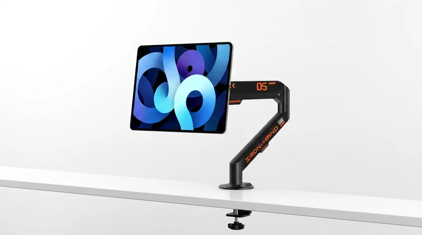 JINRAIKO arm adjusted over a desk